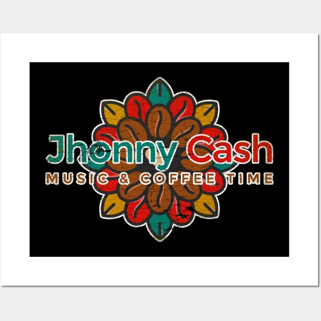 Jhonny Cash Music & Cofee Time Wall Art by Testeemoney Artshop